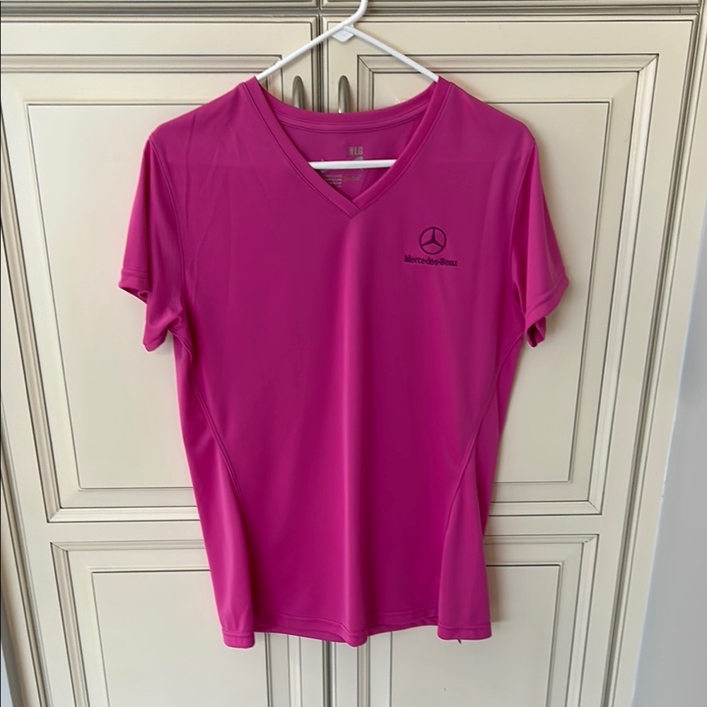 Mercedes Benz Pink Fitted Short Sleeve Tee